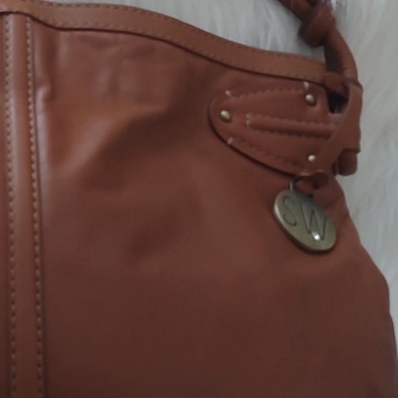 Stuart Weitzman Brown Leather Bag - Picture 3 of 8